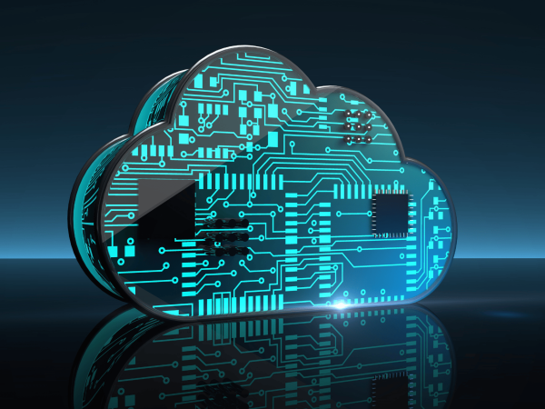 3D cloud upload and download icon hovering above smartphone – seamless Google Cloud integration and data migration solutions in the San Francisco Bay Area.