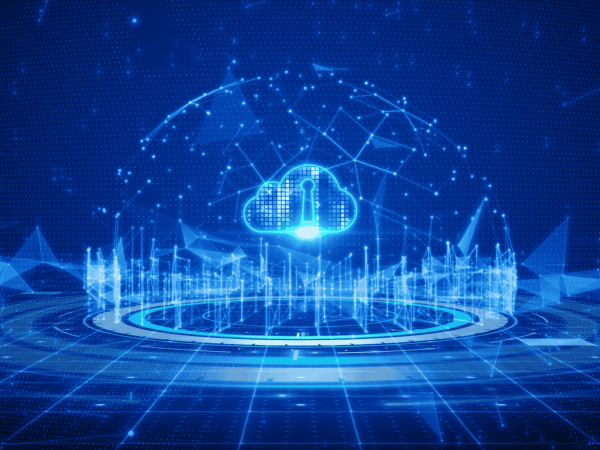 Secure digital cloud with data protection visuals representing Microsoft Cloud technology – expert Microsoft Cloud migration and management services for Bay Area businesses.