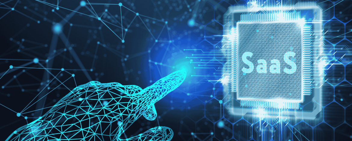 Colorful SaaS cloud computing concept with data, servers, and digital network icons. IT Total Care supports small to mid-sized San Francisco Bay Area businesses with SaaS management, cloud services, and secure IT solutions.