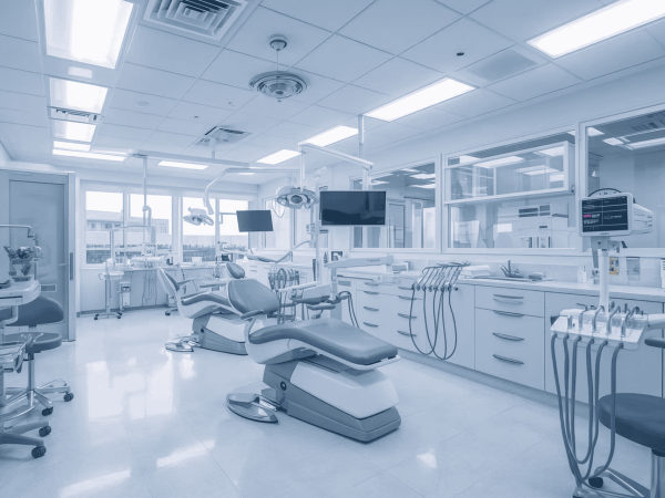 Modern dental office with advanced equipment – secure IT data backup and HIPAA-compliant technology solutions for Bay Area dental practices.