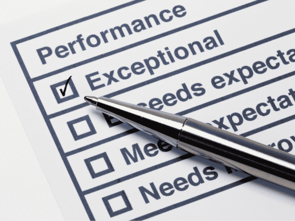 Digital evaluation concept on tablet showing IT system performance metrics – network assessment and managed IT support in the Bay Area.