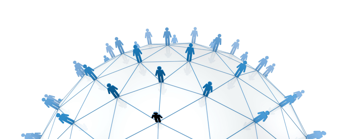 Connected network of people representing digital infrastructure – reliable IT network management and stability services for Bay Area businesses.